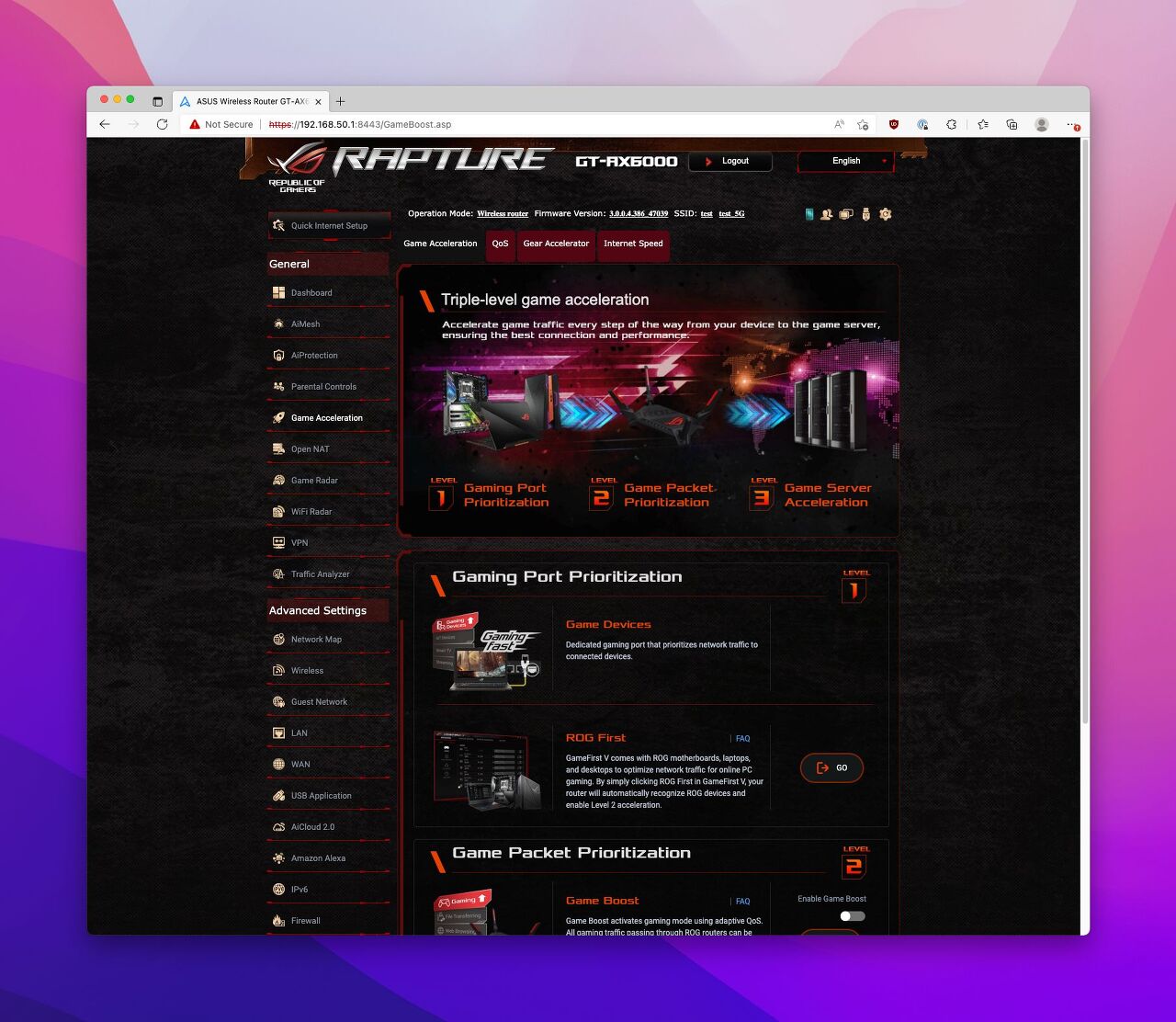 ASUS ROG Rapture GT-AX6000 라우터 검토