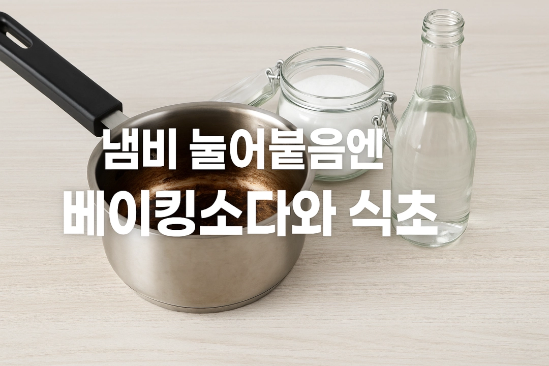 베이킹소다와 식초로 간편하게 해결하는 눌어붙은 냄비 청소