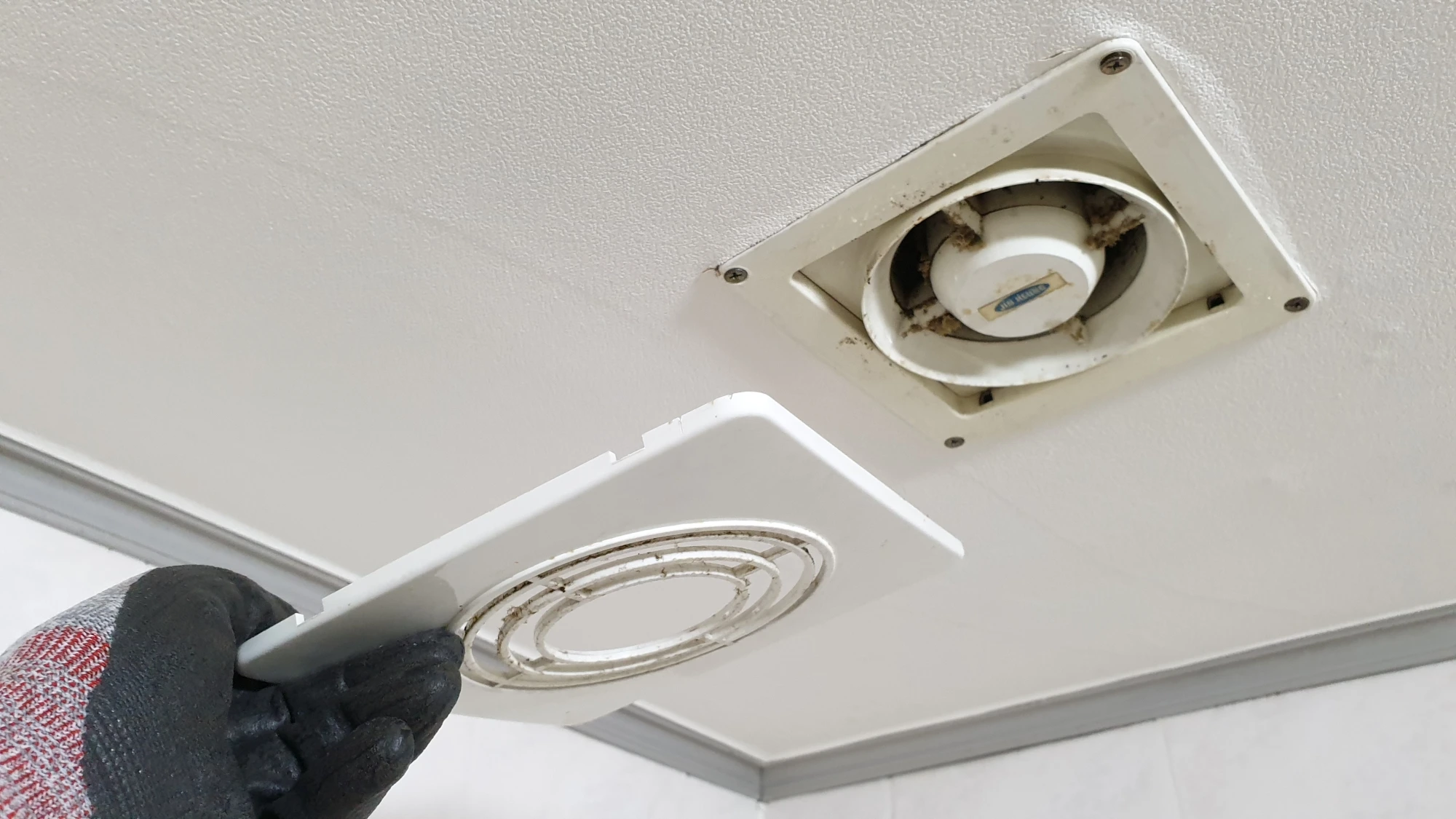 환풍기 떼는 모습