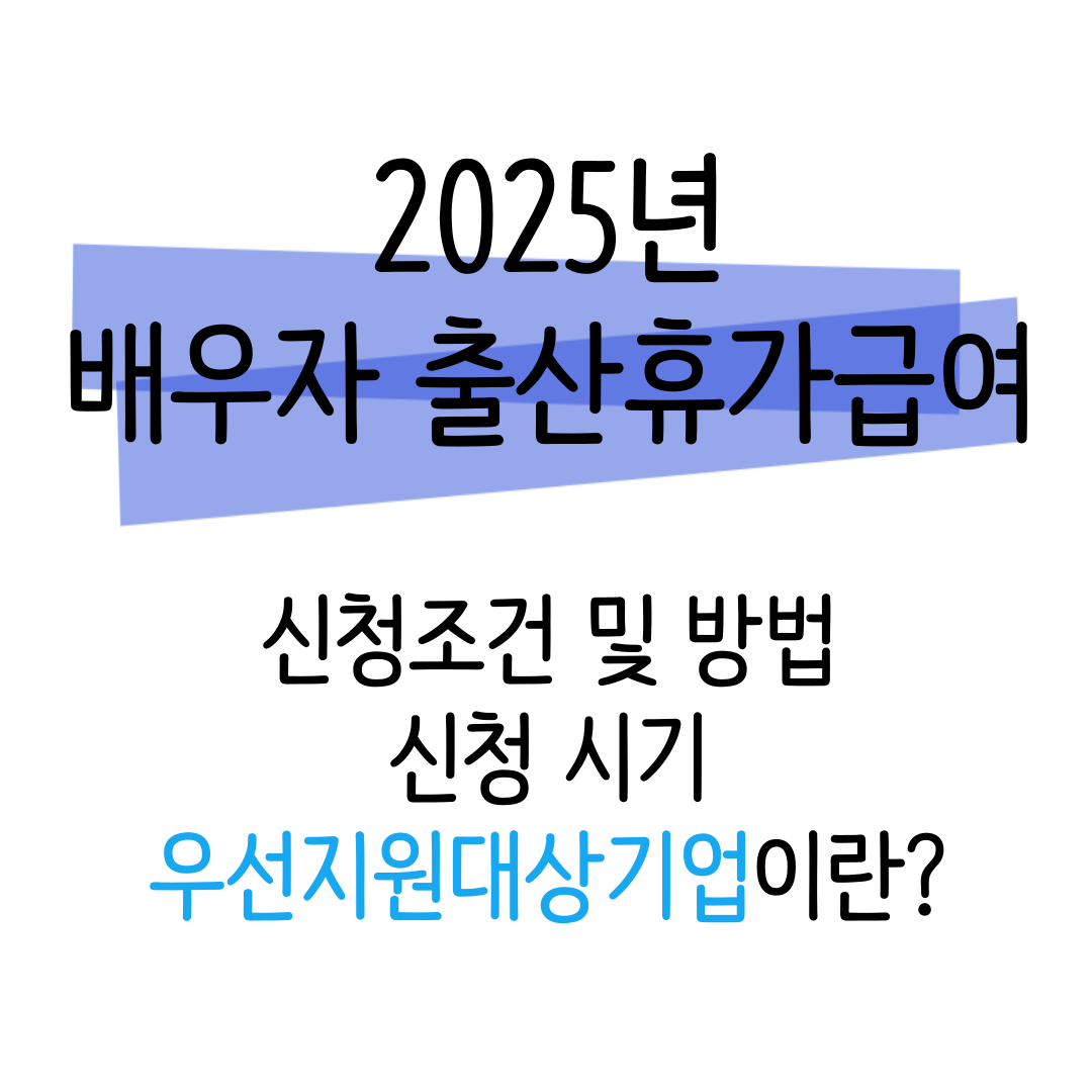 2025년 배우자 출산휴가급여