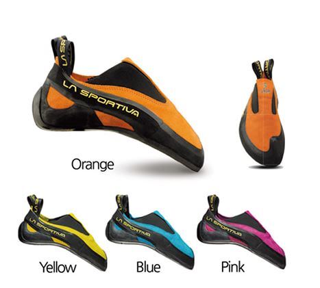 오른쪽은 중,고급의 전문가용 암벽화