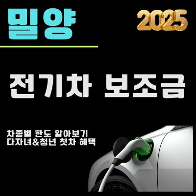 썸네일_밀양 전기차 보조금 혜택 2025년 (한도조회, 대상 차종, 신청방법, 청년 첫차)