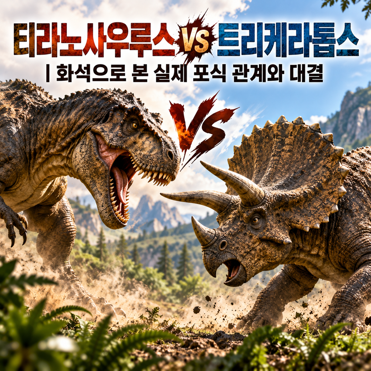 티라노사우루스 vs 트리케라톱스