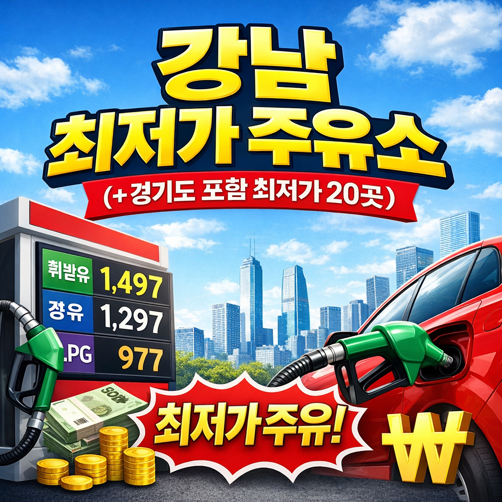 강남 최저가 주유소 (+ 경기도 포함 최저가 20곳)