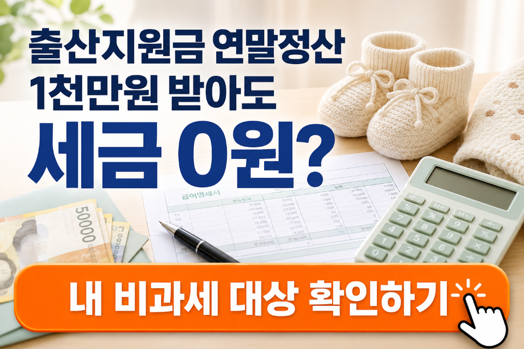출산지원금 연말정산, 회사에서 1천만원 받아도 세금 0원일까?