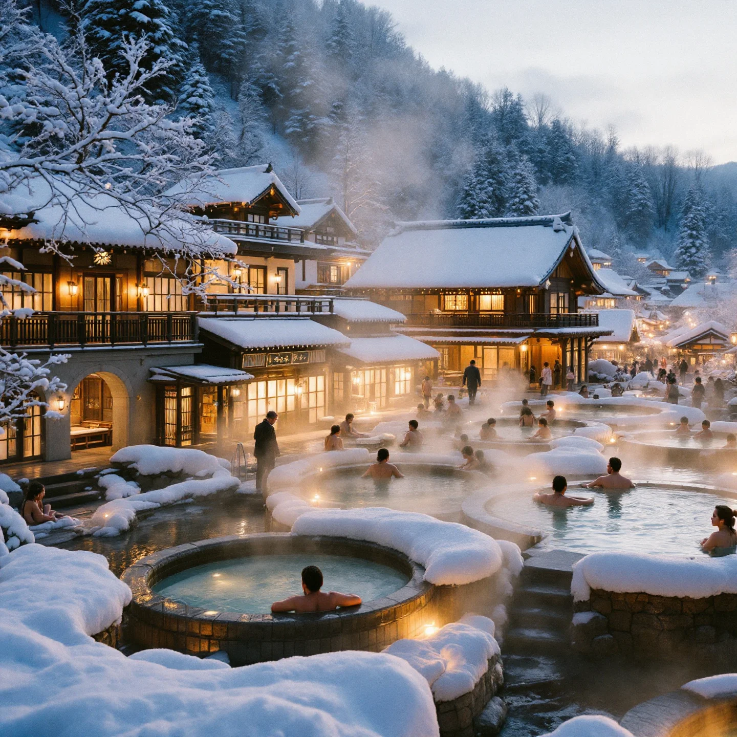 일본 겨울 온천 여행 추천지 BEST 5: 힐링과 풍경을 동시에 즐기기