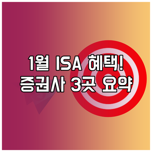 삼성 미래에셋 한국투자증권 1월 IS..