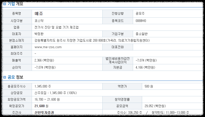 메쥬 기업 개요