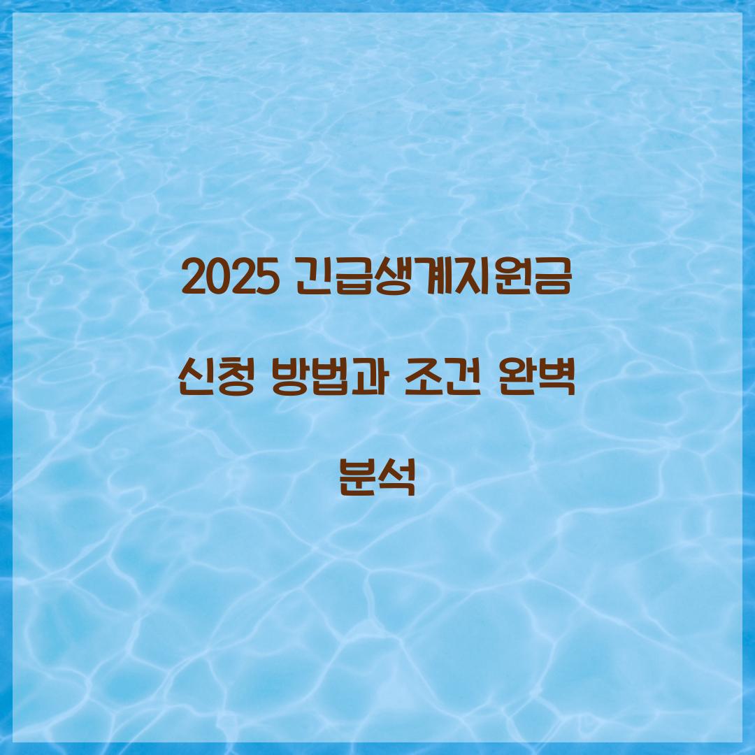 긴급생계지원금 신청