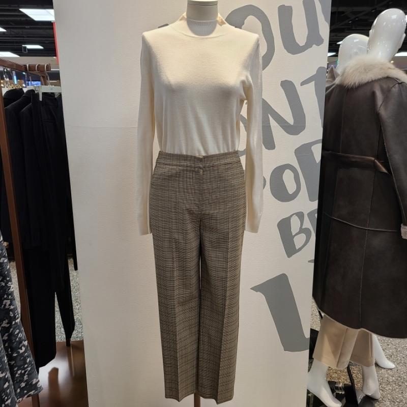 리스트 글렌 체크 슬림 팬츠