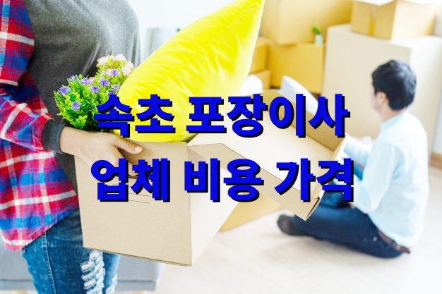 속초 포장이사 업체 비용 가격