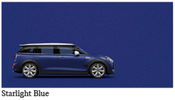 미니 클럽맨 색상코드 Starlight Blue ( 색상코드 :&nbsp; B62)