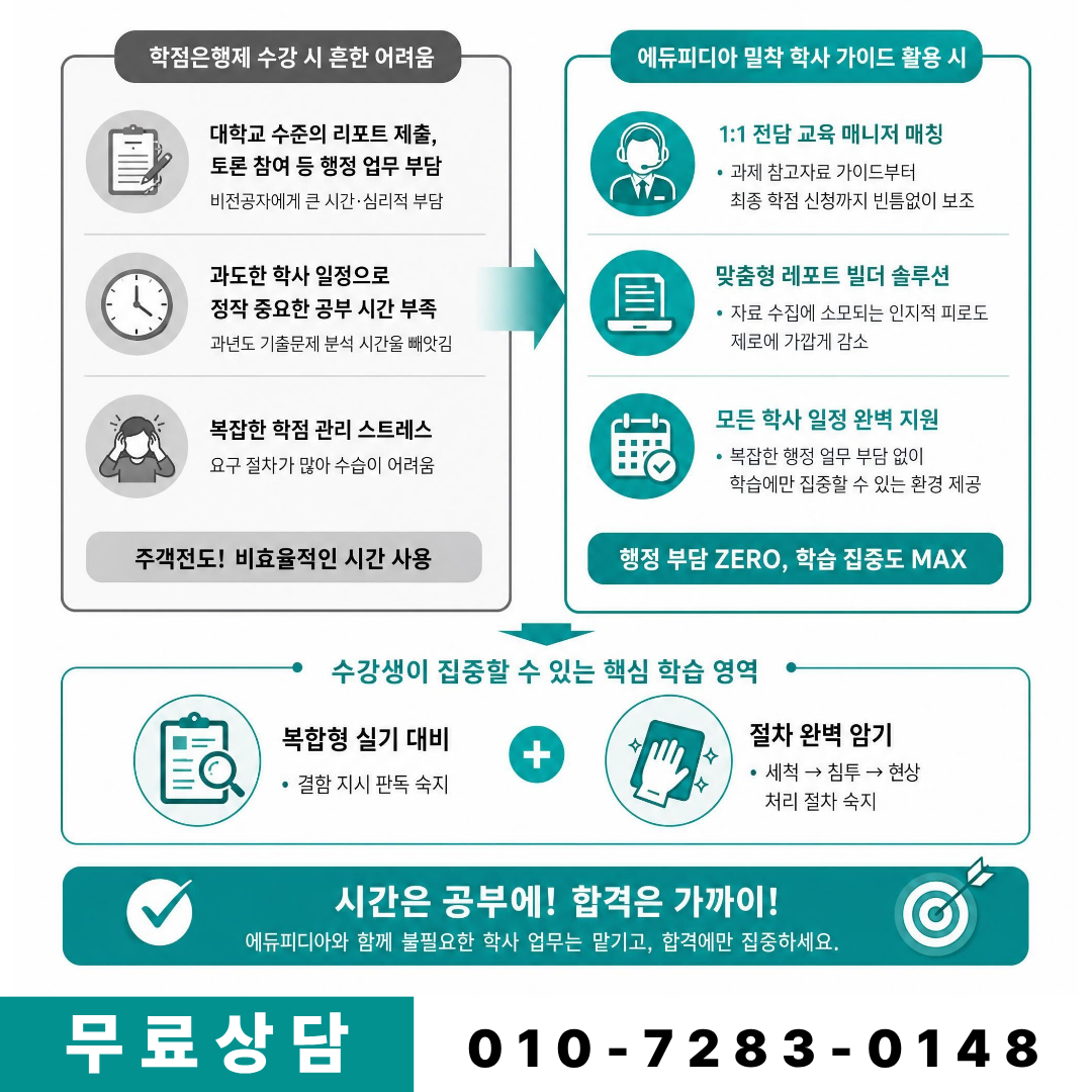 에듀피디아 관리형 시스템으로 복합형 실기 및 탐상 표준 공부에만 집중하기