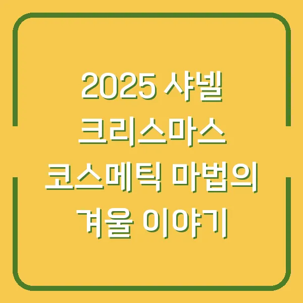 2025 샤넬 크리스마스 코스메틱 마법의 겨울 이야기