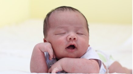 잠자는 아기 사진