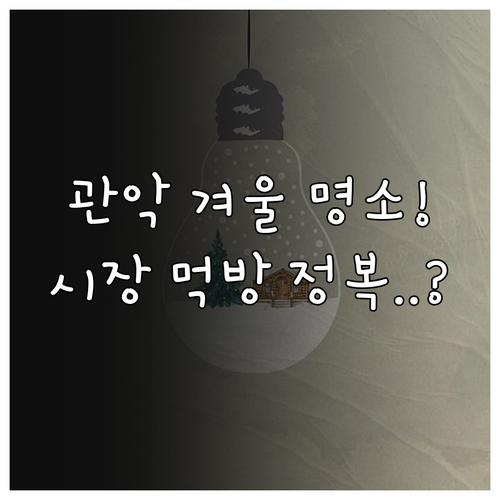 서울 관악구 겨울 나들이 명소 정보와..