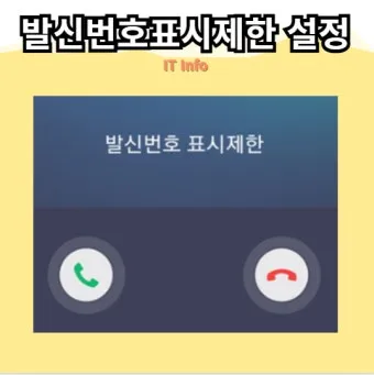 발신번호 표시제한 방법과 문자 보내는 방법 발신제한 전화걸기 팁 모음_5