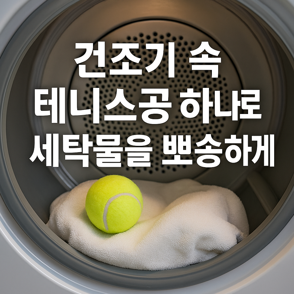 건조기 속 테니스공으로 세탁물을 뽀송하게 만드는 방법