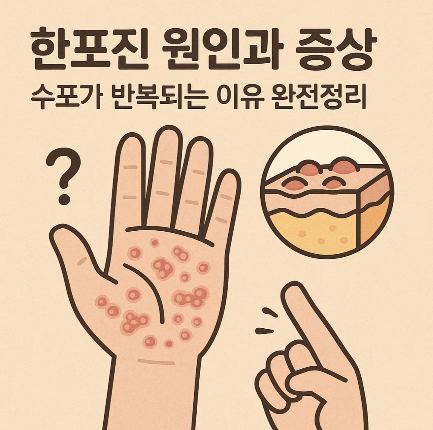 한포진 원인과 증상, 수포가 반복되는 이유 완전정리