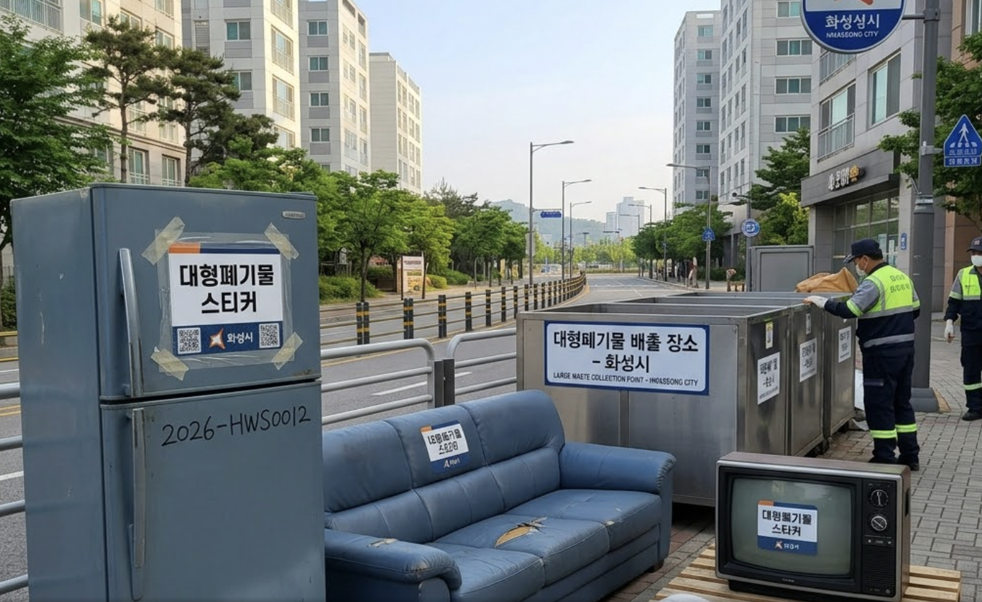 화성시 대형폐기물 배출 모습