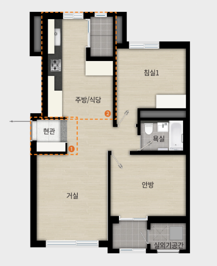 래미안-라그란데-52타입-평면도