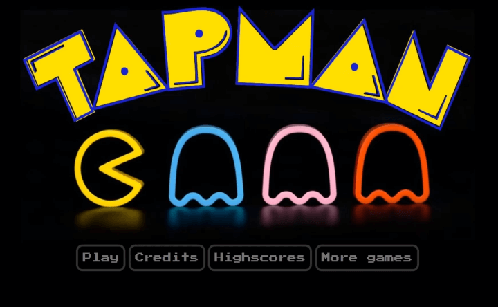 팩맨-게임하기-메인-화면