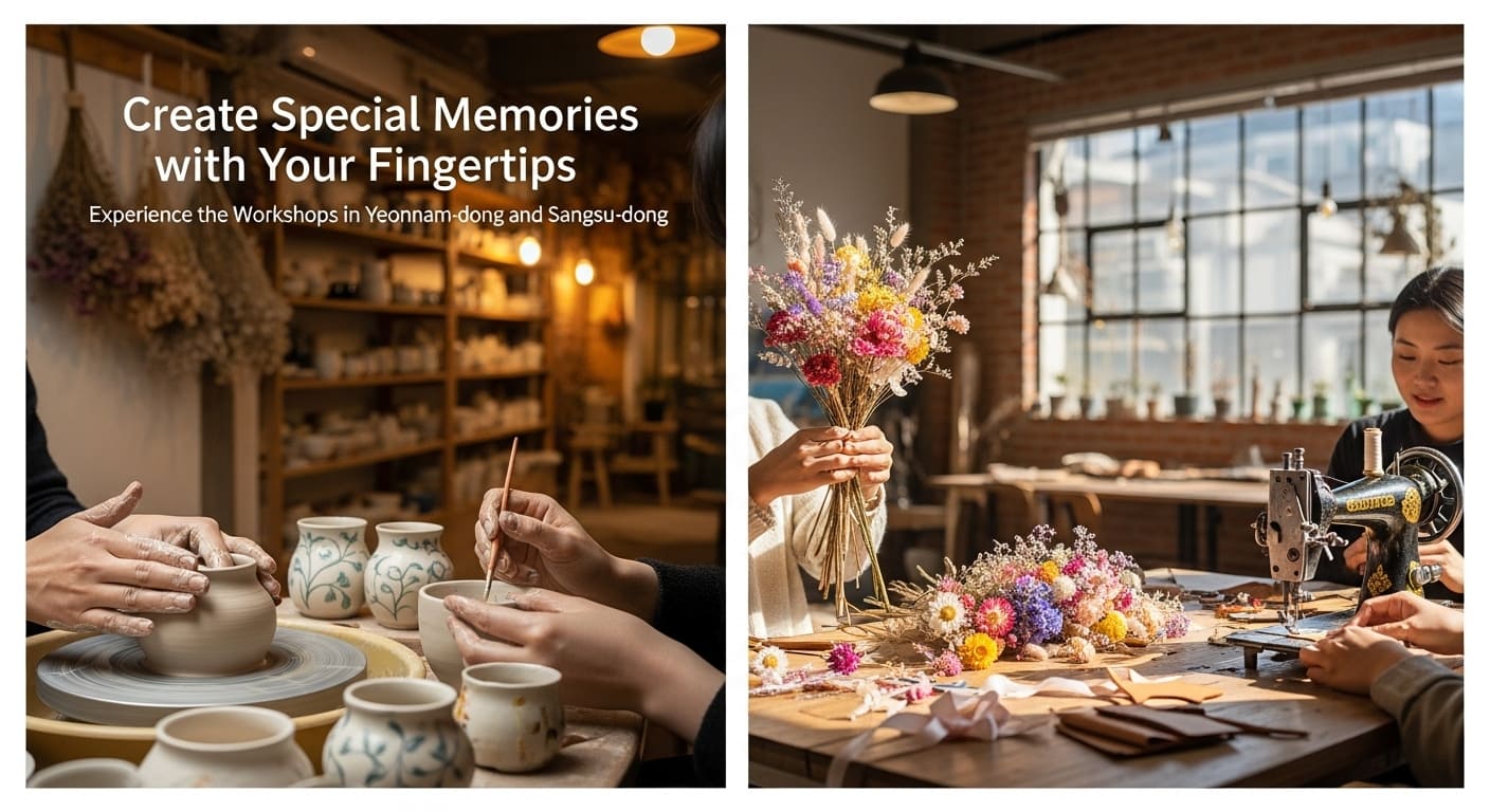 손끝으로 만드는 특별한 추억: 연남동, 상수동 공방 체험 투어