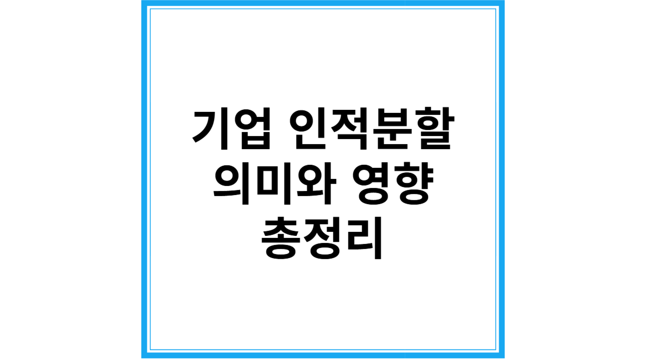 인적분할