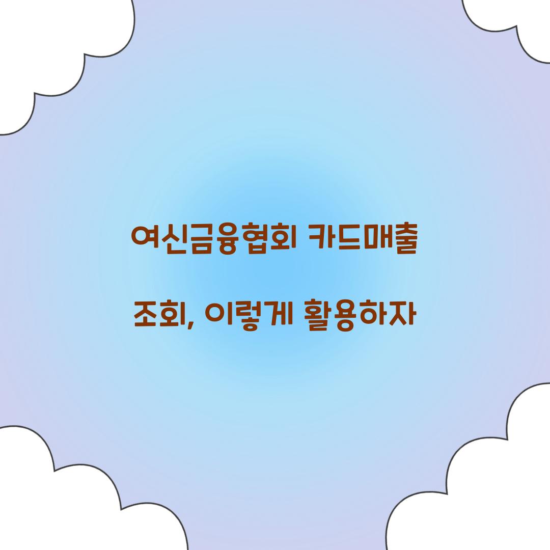 여신금융협회 카드매출 조회