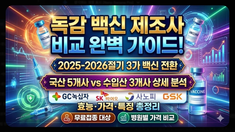 독감 백신 제조사 비교