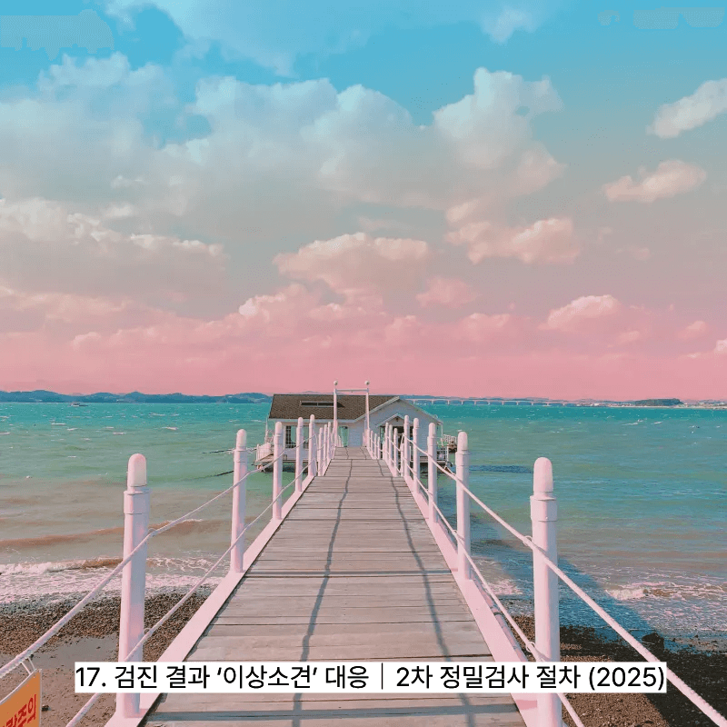 17. 검진 결과 &lsquo;이상소견&rsquo; 대응｜2차 정밀검사 절차 (2025)