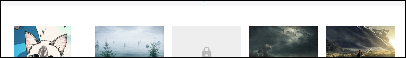 수정된 상단의 모습