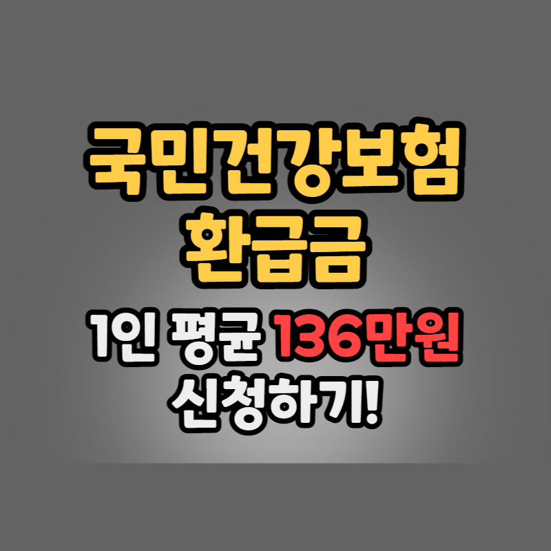 국민건강보험 환급금 신청
