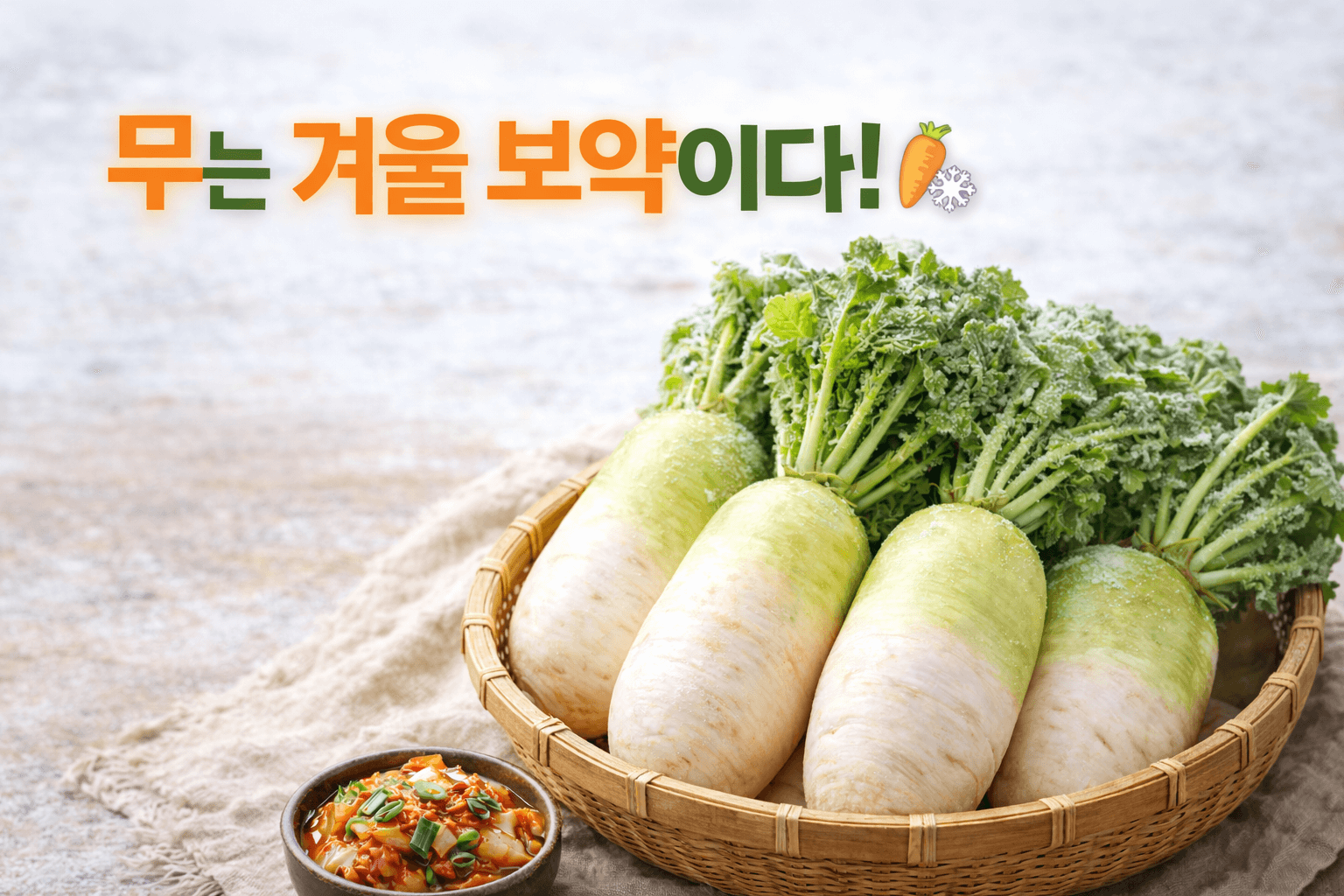 무는 겨울 보약이다! 소화&middot;면역&middot;해독에 좋은 무의 건강 효능 7가지 썸네일