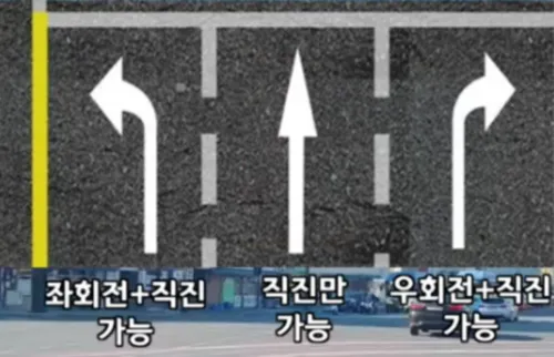 좌회전 차선에서 직진 가능한지 여부 판단