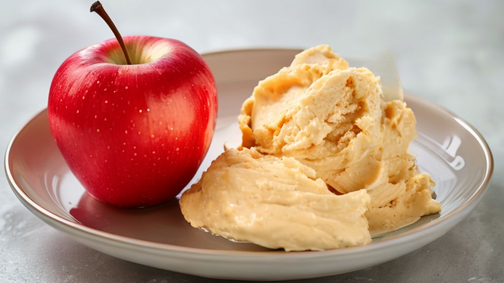 사과와 땅콩버터 사진