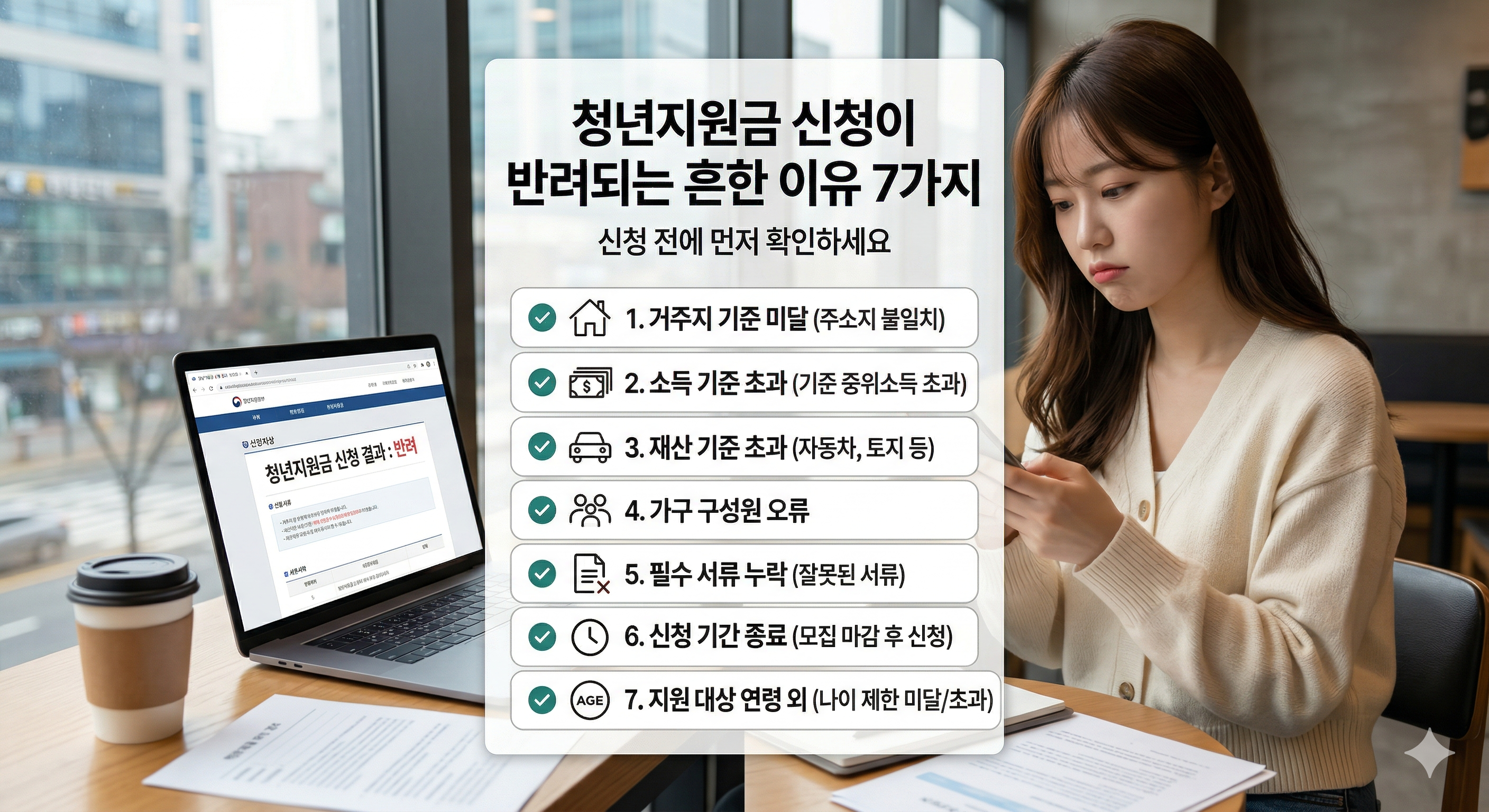 청년지원금 신청이 반려되는 흔한 이유 7가지, 신청 전에 먼저 확인하세요