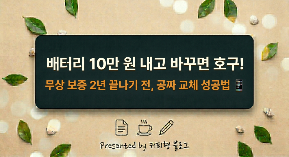 2년이내 스마트폰 배터리 무상교체 방법 안내 블로그 썸네일 이미지