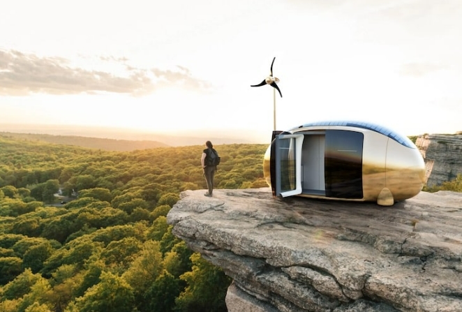계란 모양의 작은 집 &#39;에코캡슐&#39; VIDEO: Ecocapsule Releases Egg-Shaped Tiny Homes With Panoramic Windows