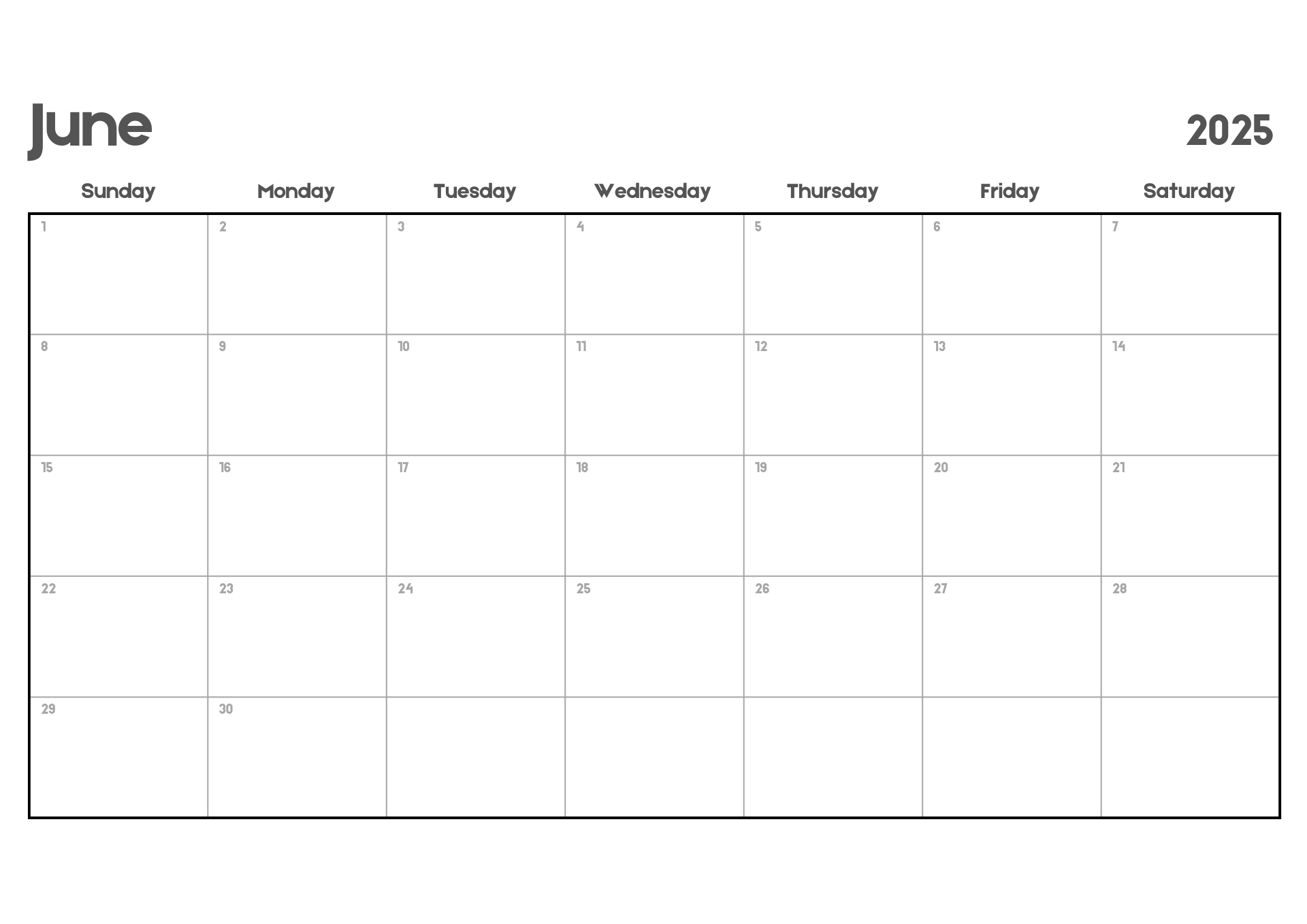 2025년 6월 달력 프린트 배경화면 바탕화면 무료다운 PC 스마트폰 플래너 출력 09