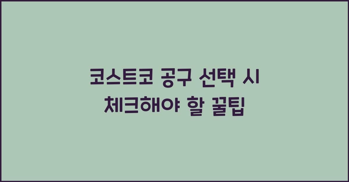 코스트코 공구