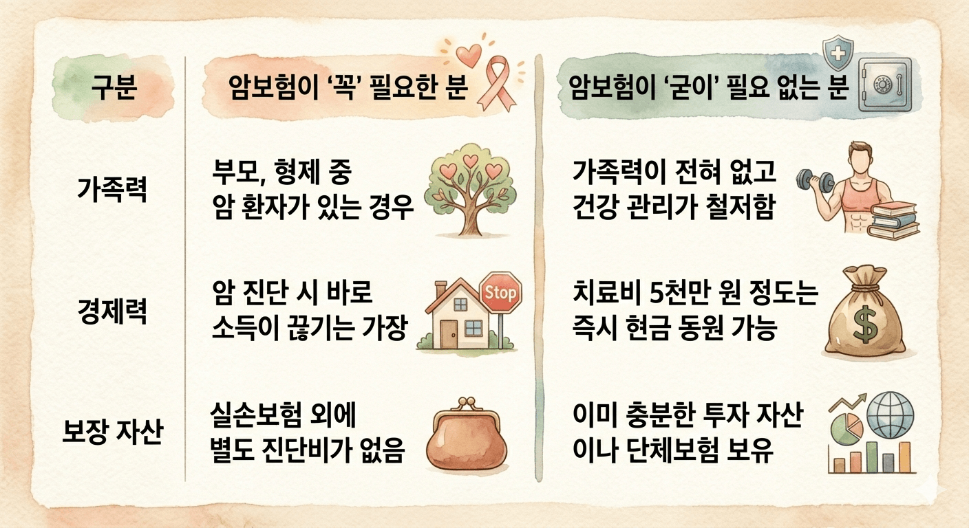 암보험필요한사람vs필요없는사람