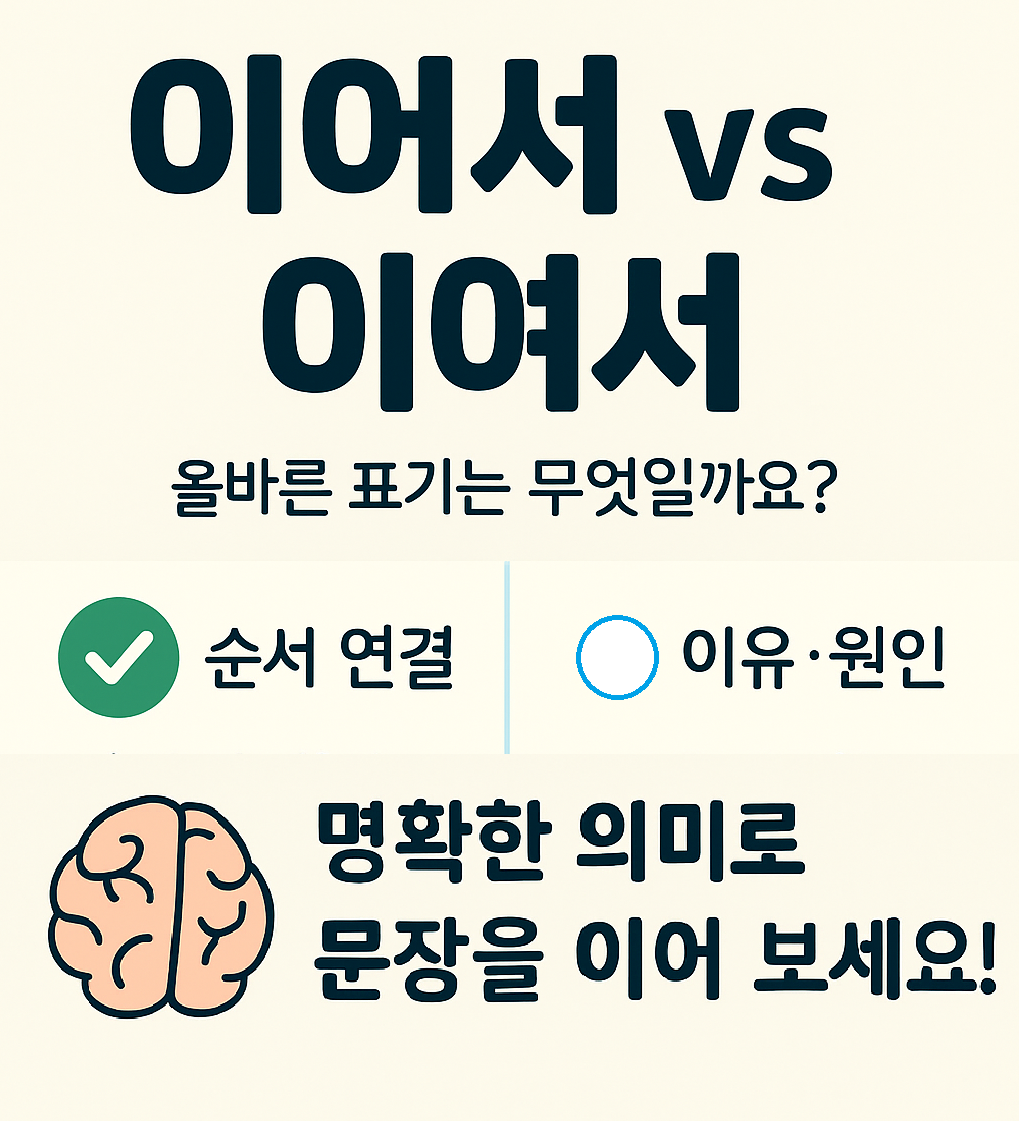 이어서 vs 이여서