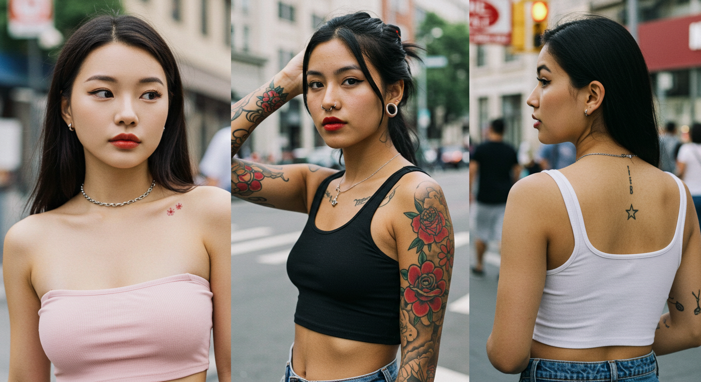 문신한 여성들.