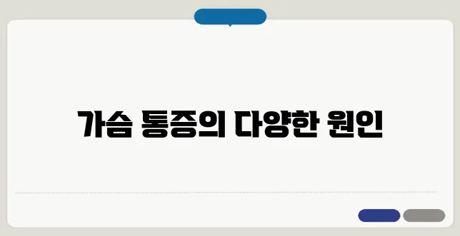 가슴 통증 원인 질환부터 스트레스까지 알아보기