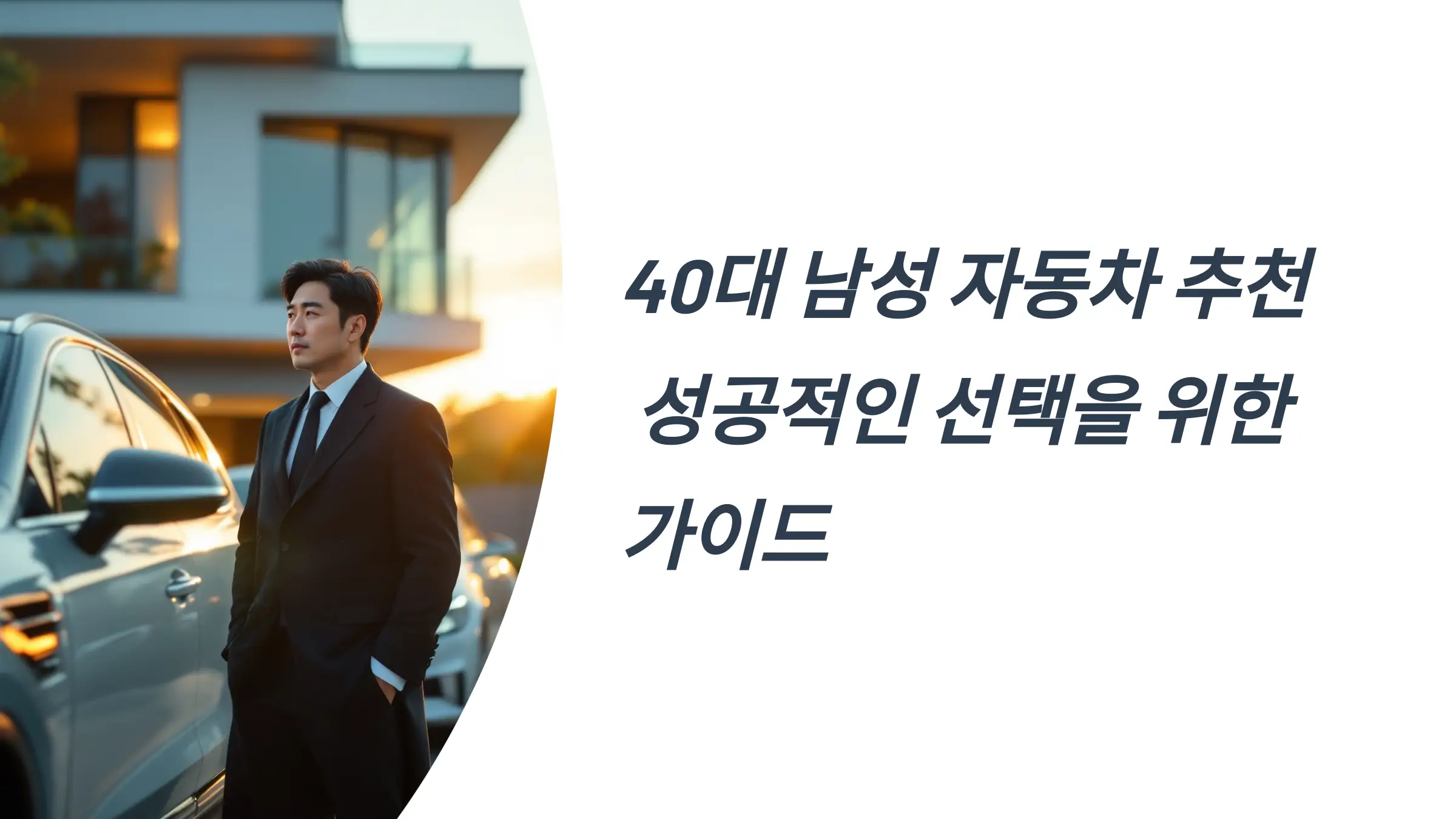 40대 남성 자동차 추천, 자동차 선택 고려사항, 추천 차종, 국산차 수입차 선택, 중고차 추천