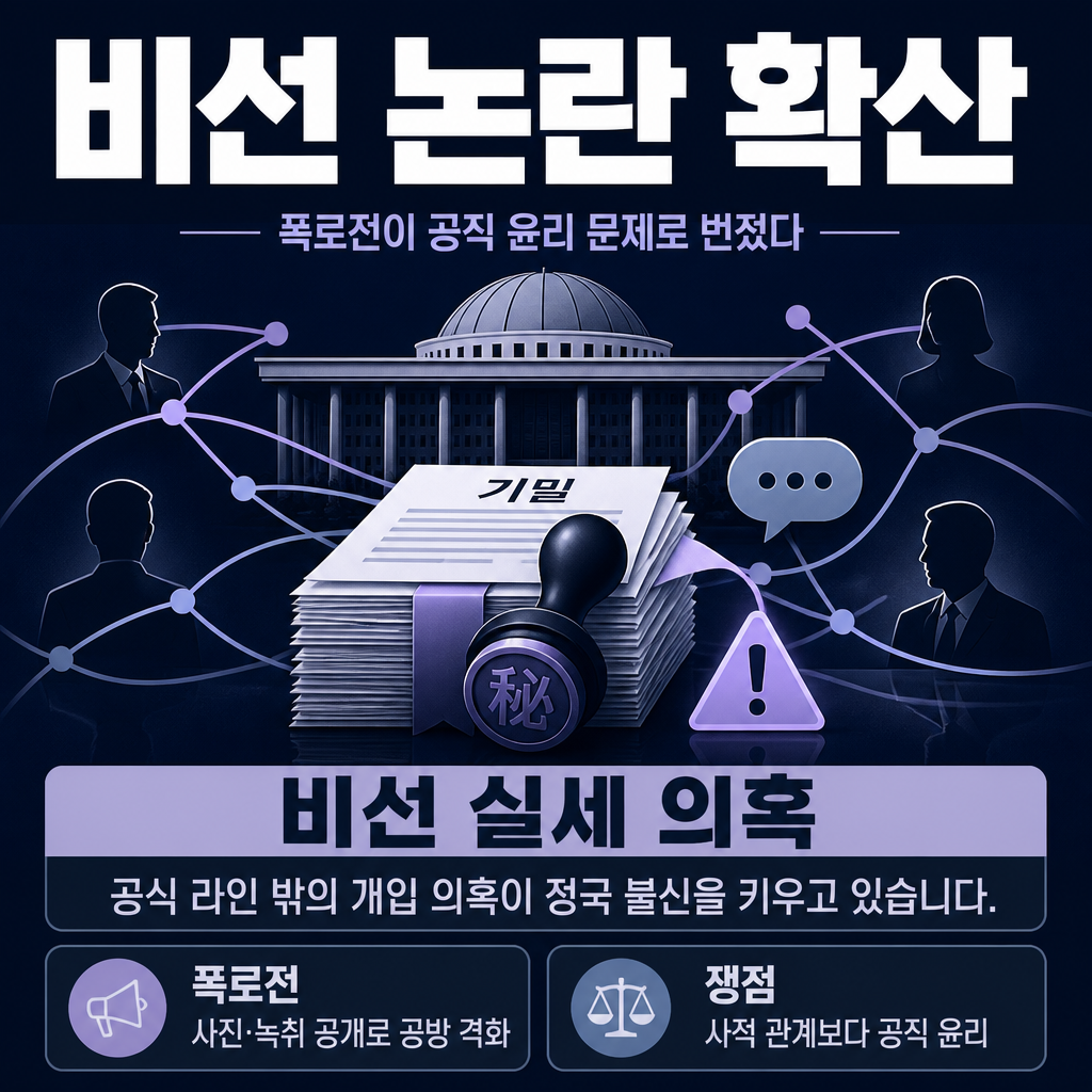 비선 논란 확산
