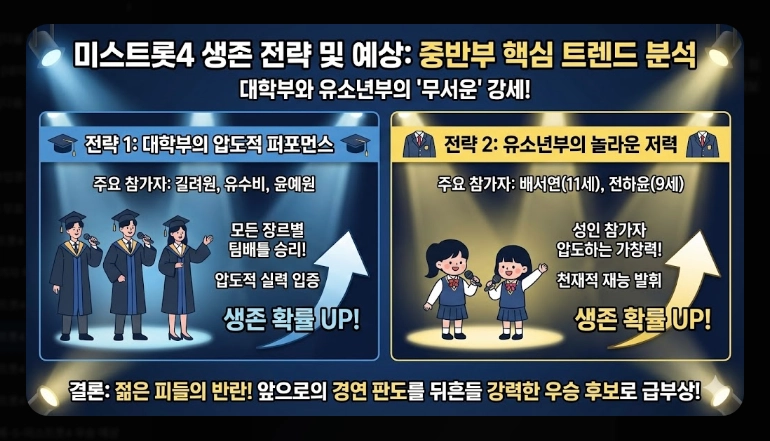 미스트롯4 탈락자 명단 [2026년 최신] 예심&middot;1차전 결과 및 생존 전략 총정리