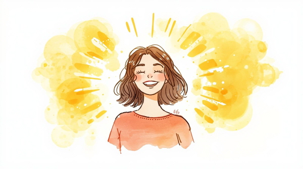 ESFP는 밝고 따뜻한 에너지로 주변을 즐겁게 만들며, 현재의 순간을 살아가는 유형입니다에 관한 그림입니다.