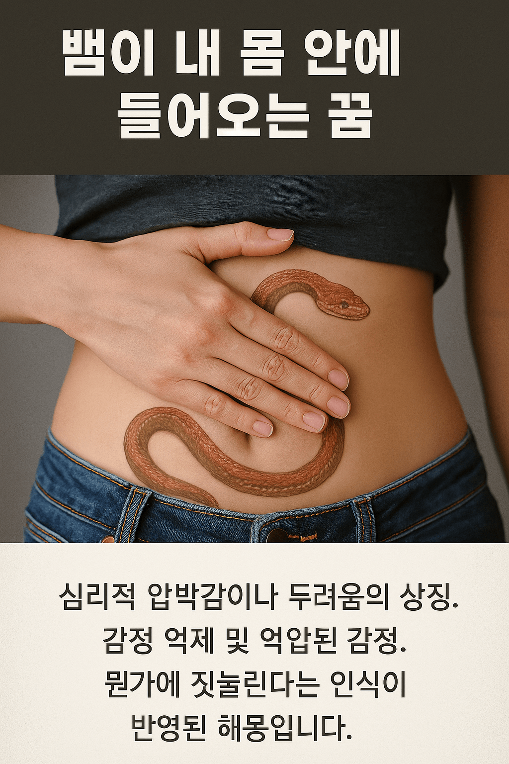 내 몸에 들어온 뱀 꿈해몽